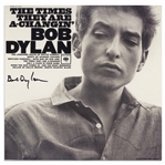 Bob Dylan Signed Album ''The Times They Are A-Changin''' -- With Roger Epperson, Jeff Rosen & PSA/DNA COAs